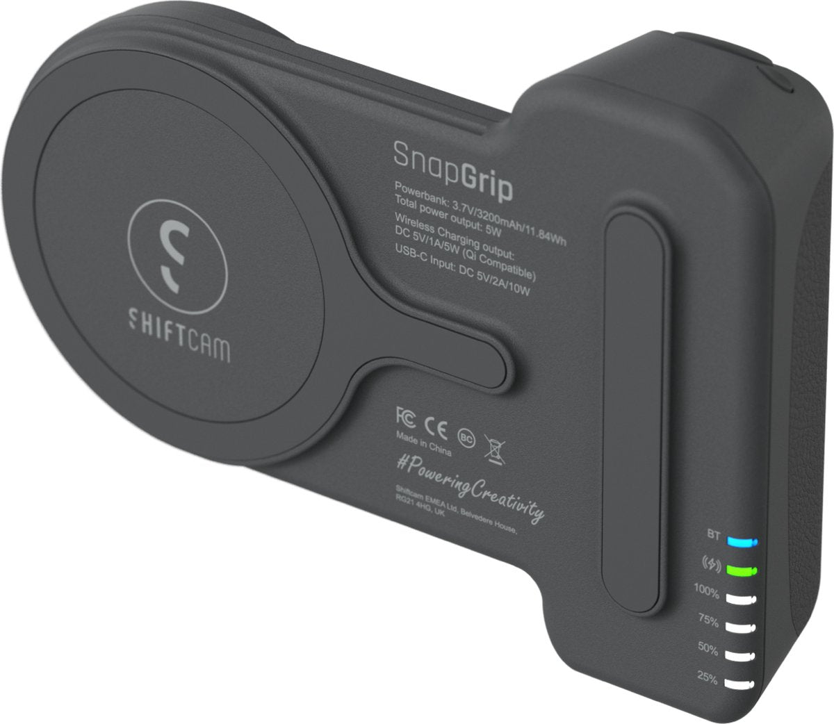 ShiftCam SnapGrip - Mobile Battery Grip - Midnight