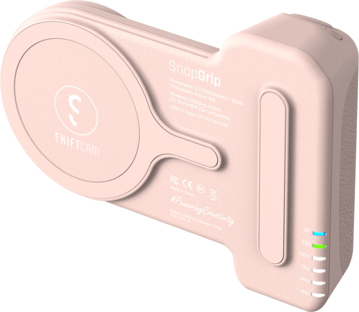 ShiftCam SnapGrip - Mobile Battery Grip - Chalk Pink