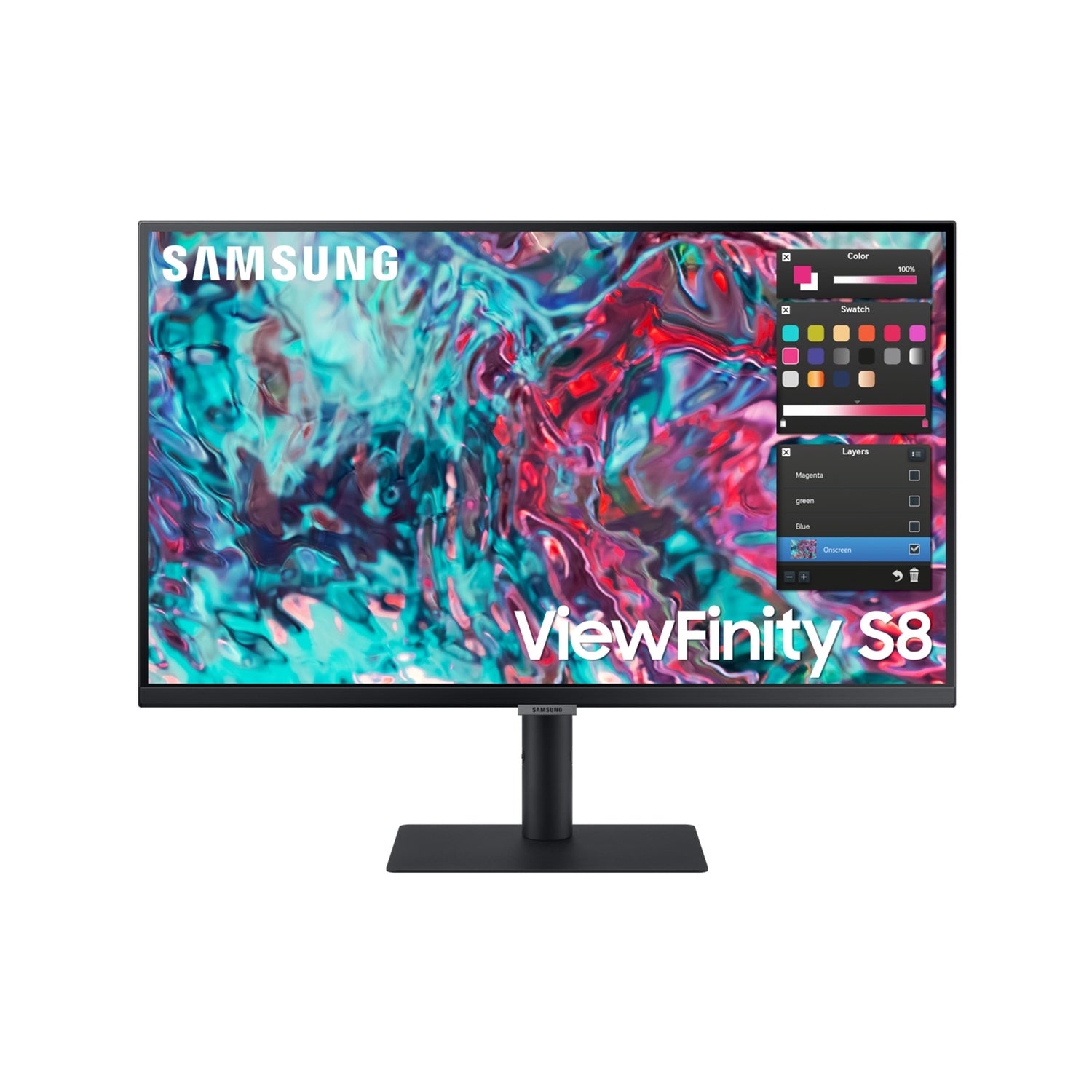 Samsung 27-inch display / 3840 x 2160 4K / IPS / Thunderbolt 4 (USB-C) / HDMI / USB 3.0 / 90W