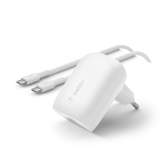 Belkin BoostCharge | USB-C PPS-wandlader (30W) + USB-C/USB-C-kabel - 1 m - Wit