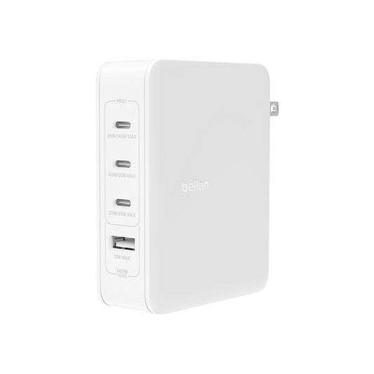 Belkin BoostCharge | Chargeur secteur USB-C avec technologie GaN (140W) - Blanc