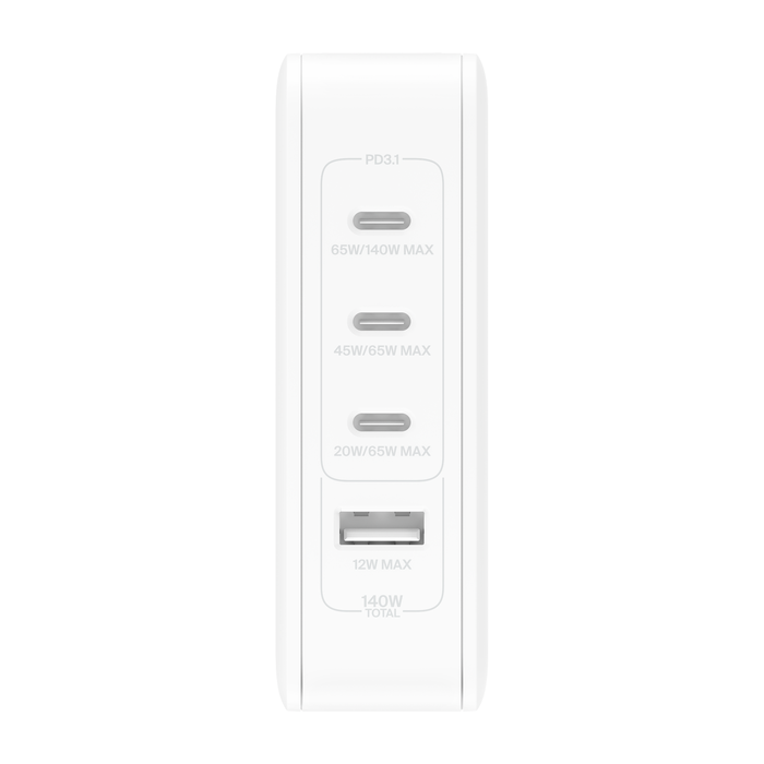 Belkin BoostCharge | Chargeur secteur USB-C avec technologie GaN (140W) - Blanc