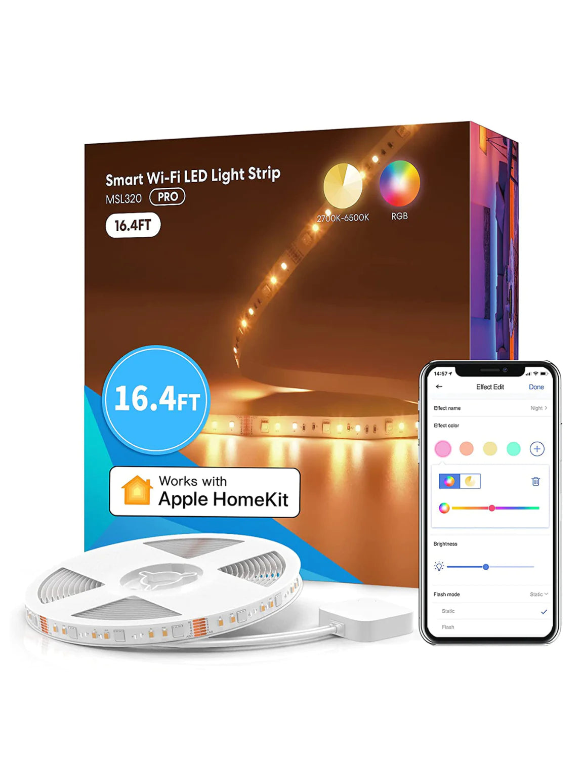 Meross Smart Wi-Fi LED Strip (RGBWW) - 5m