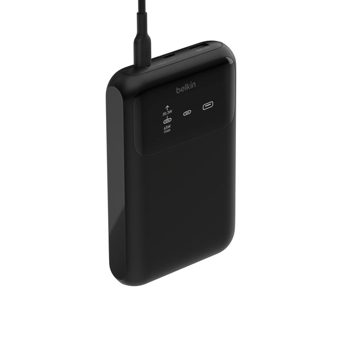 Belkin BoostCharge | Batterie portable pour laptop à 3 ports 20 000mAh - Affichage numérique (65W) - Noir