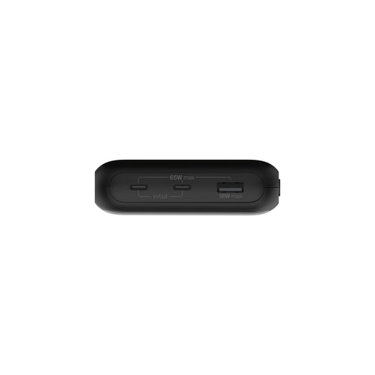 Belkin BoostCharge | Batterie portable pour laptop à 3 ports 20 000mAh - Affichage numérique (65W) - Noir