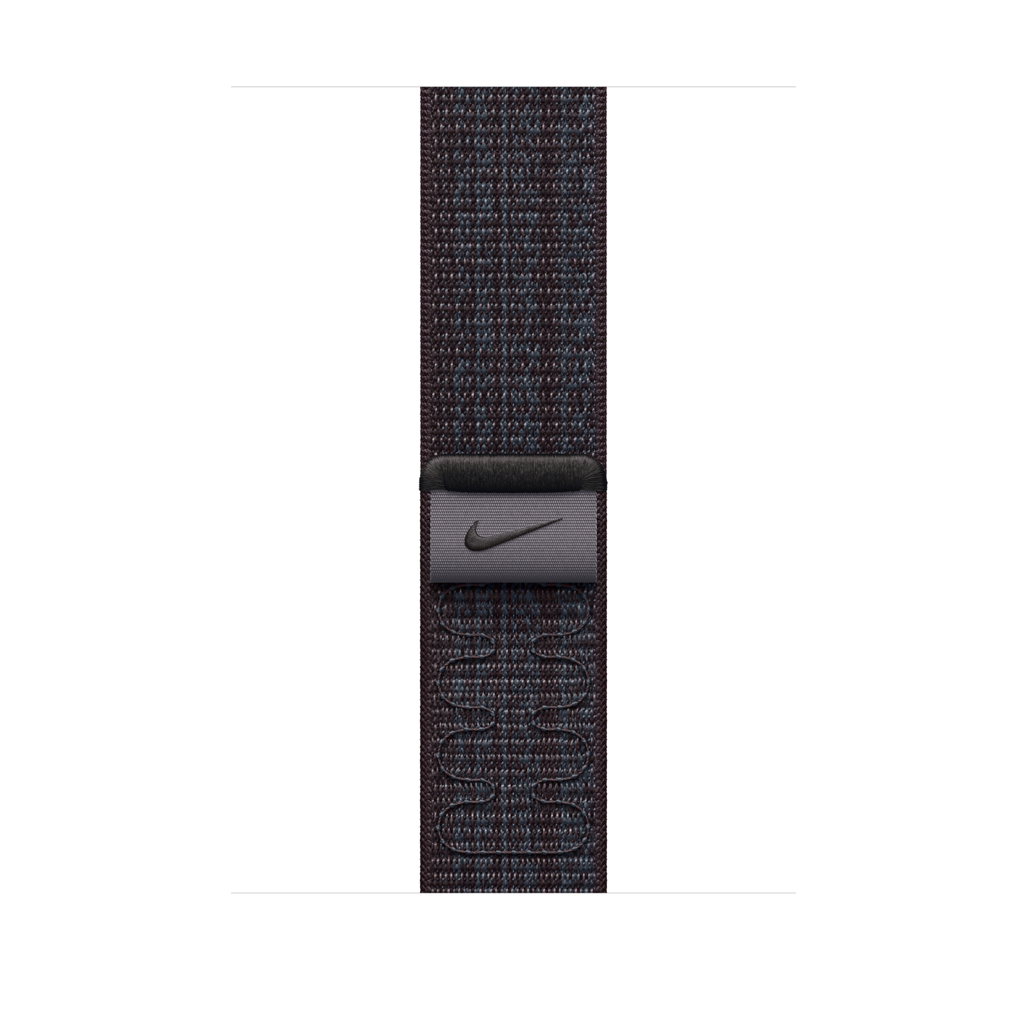 Geweven sportbandje van Nike - Zwart/blauw (45 mm)