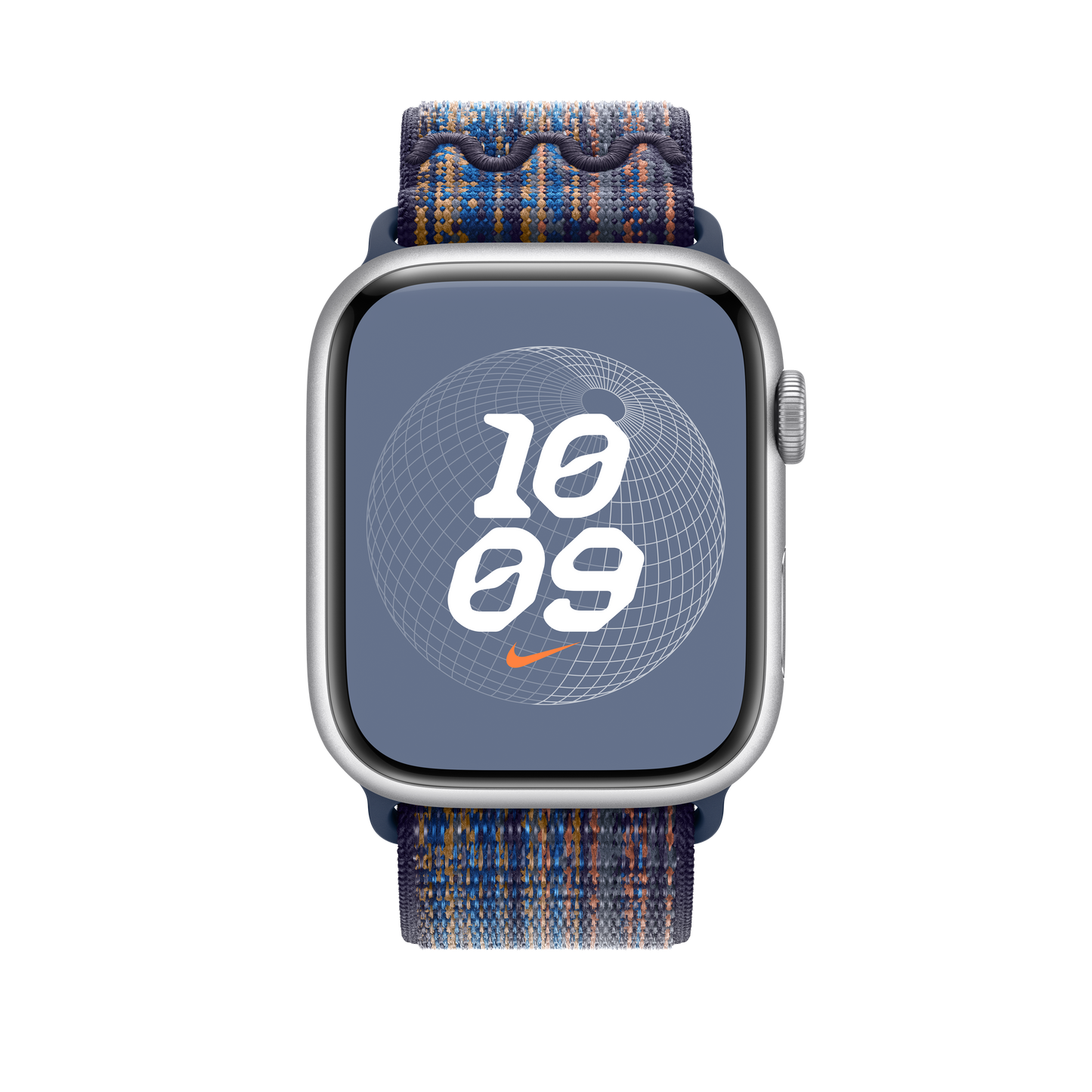 Geweven sportbandje van Nike - Game Royal/oranje (45 mm)