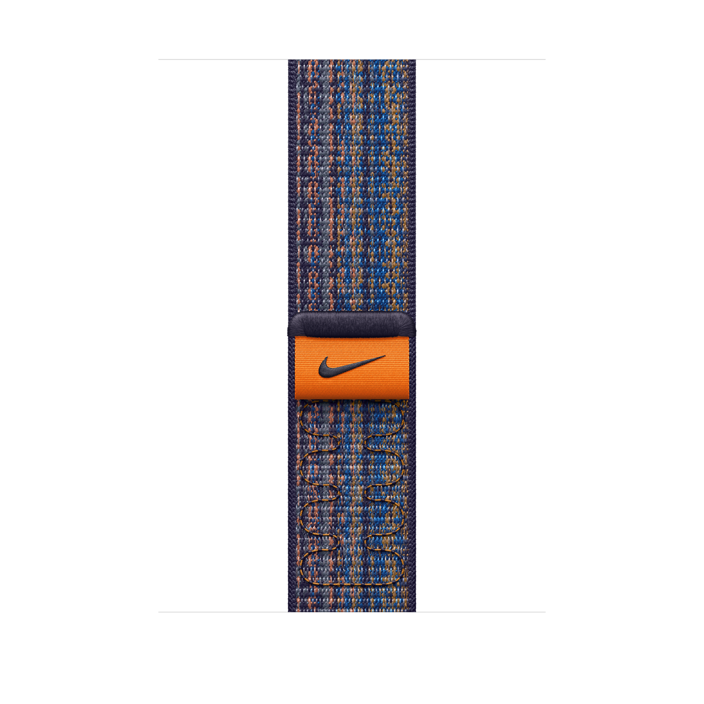 Geweven sportbandje van Nike - Game Royal/oranje (45 mm)