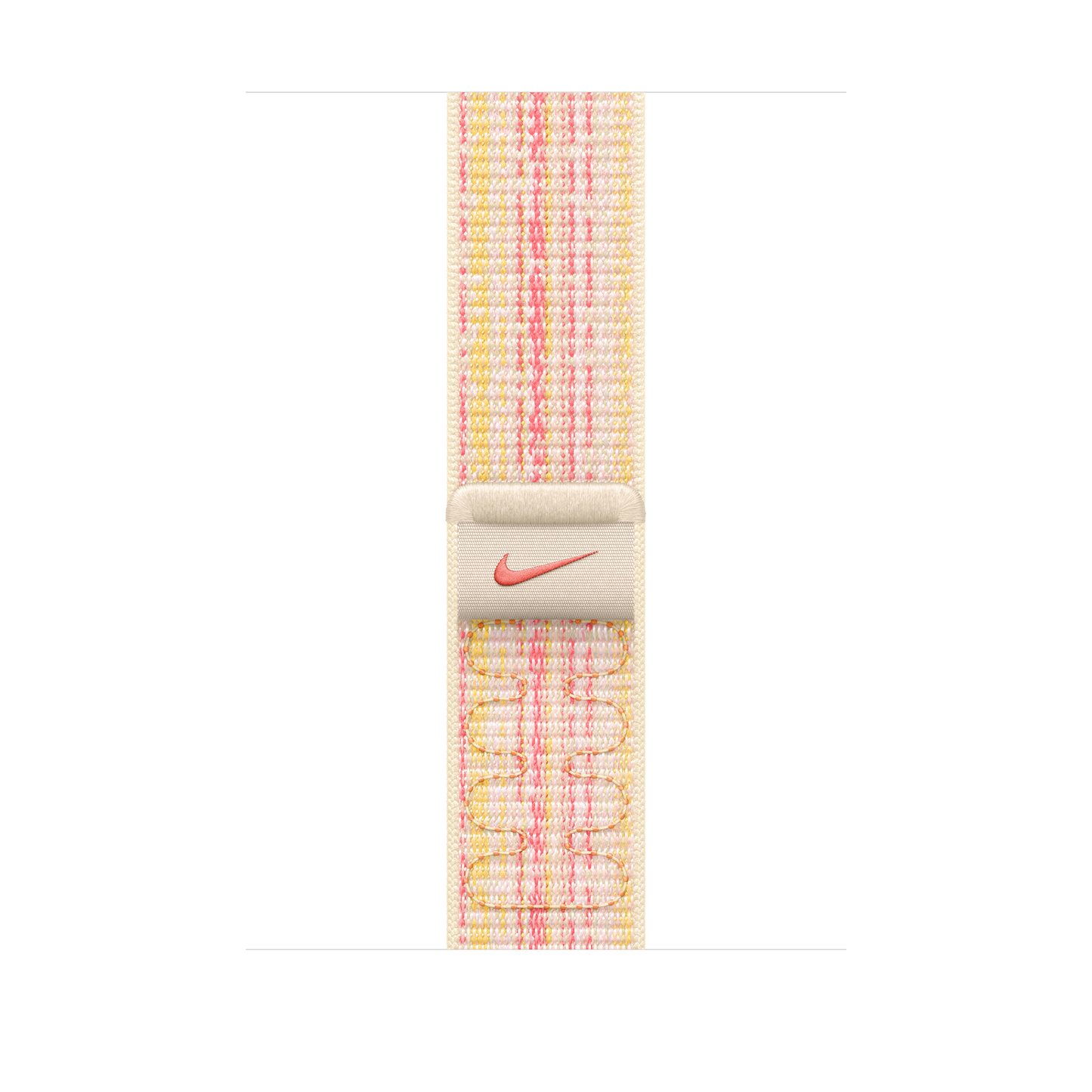 EOL Geweven sportbandje van Nike - Sterrenlicht/roze (45 mm)