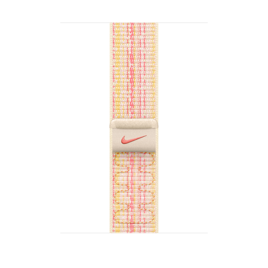Geweven sportbandje van Nike - Sterrenlicht/roze (45 mm)