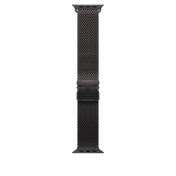 Milanees bandje van zwart titanium (49 mm) - Large