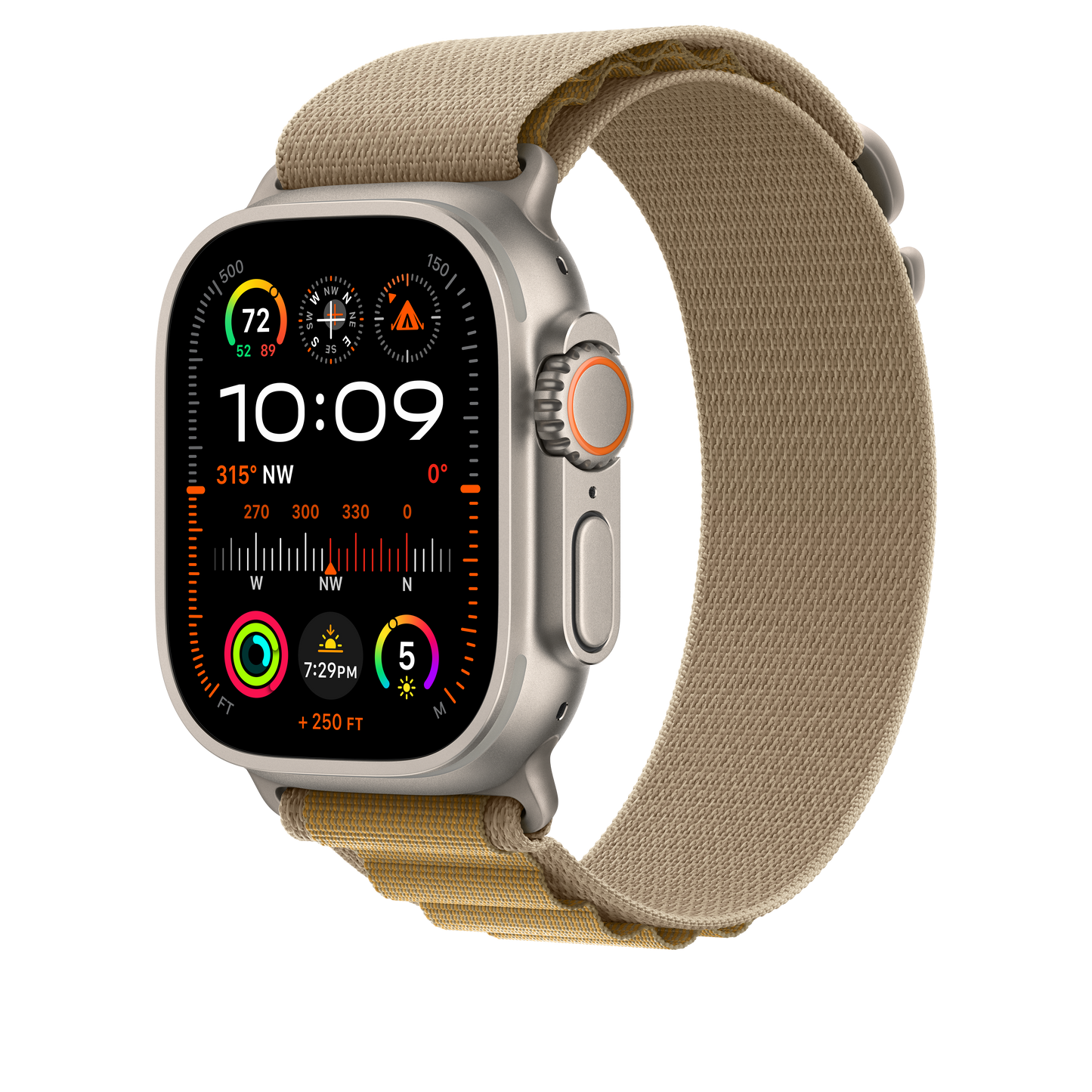 Alpine-bandje - Sahara-beige (49 mm) - S - Naturel titanium