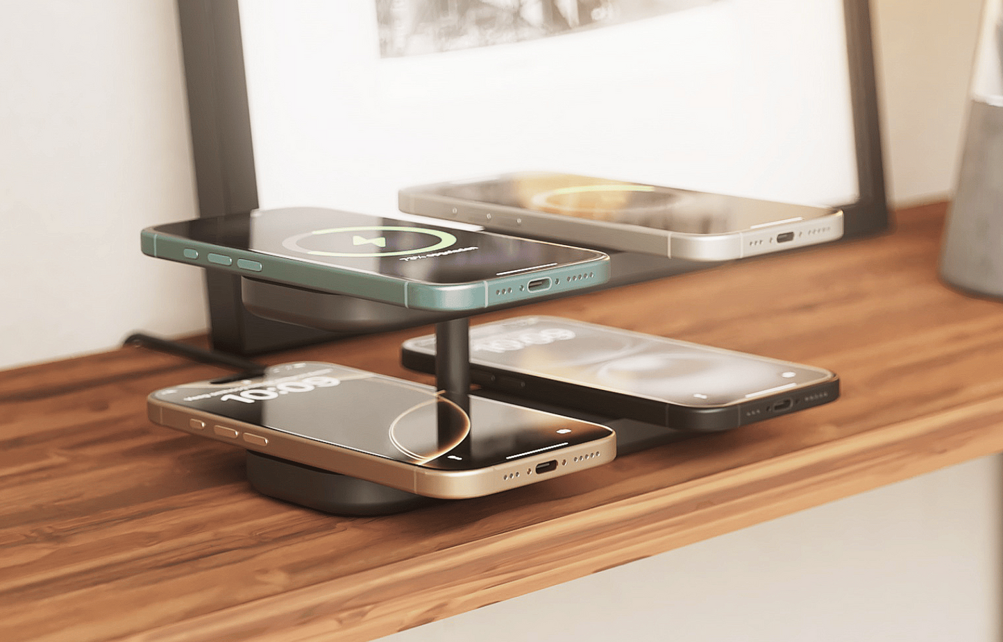 Zens Quattro Wireless Charger Pro 4 - Zwart