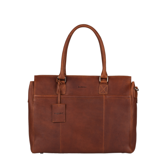 Burkely Sacoche en cuir pour MacBook 15/16 pouces - Antique Avery - Cognac