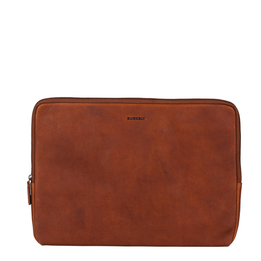 Burkely Housse en cuir pour MacBook 15/16 pouces - Antique Avery - Cognac