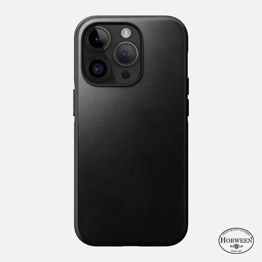 Nomad Modern Case voor iPhone 14 Pro - Horween leer - Zwart