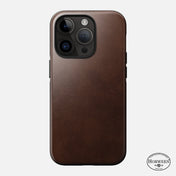 EOL Nomad Modern Case voor iPhone 14 Pro - Horween leer - Rustiek Bruin