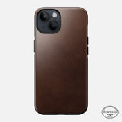 EOL Nomad Modern Case voor iPhone 14 - Horween leer - Rustiek Bruin