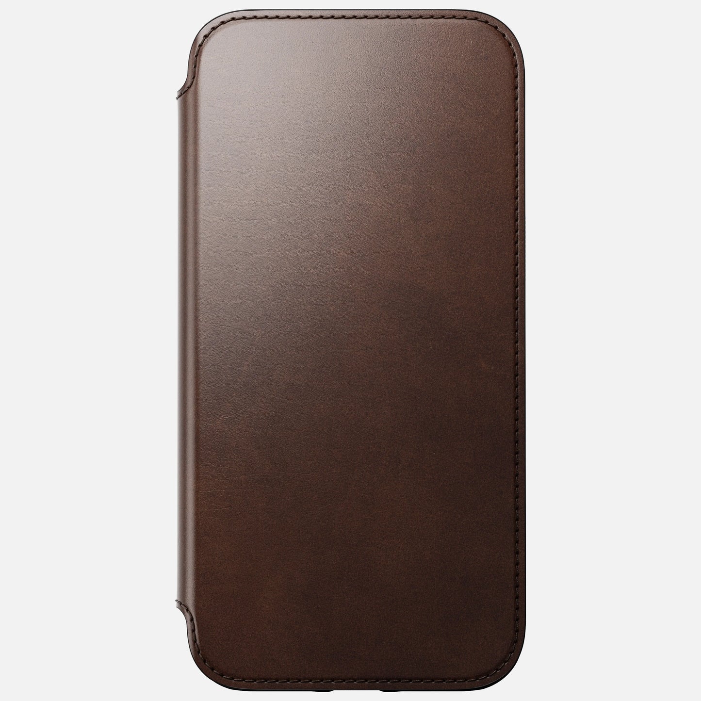 EOL Nomad Modern Leather Folio pour iPhone 14 Pro Max - Cuir Horween - Brun Rustique