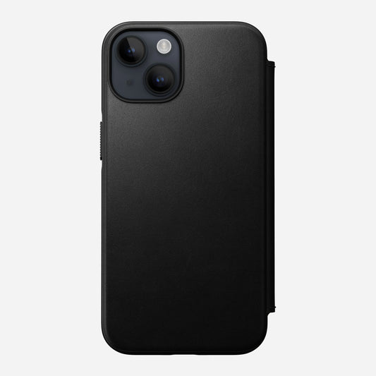 Nomad Modern Leather Folio pour iPhone 14 - Noir