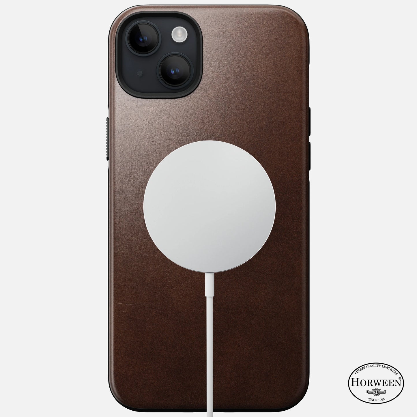 EOL Nomad Modern Case voor iPhone 14 Plus - Horween leer - Rustiek Bruin