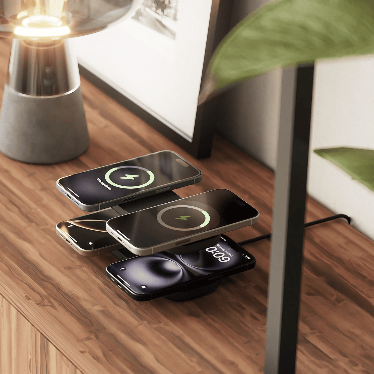 Zens Quattro Wireless Charger Pro 4 - Zwart