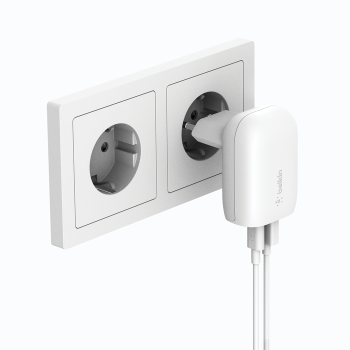 Belkin BoostCharge | Chargeur secteur 2 ports USB-C & USB-A (37W)