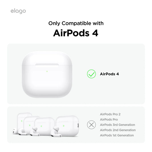 Elago Armor Protective Hang Case voor AirPods 4 - Beige