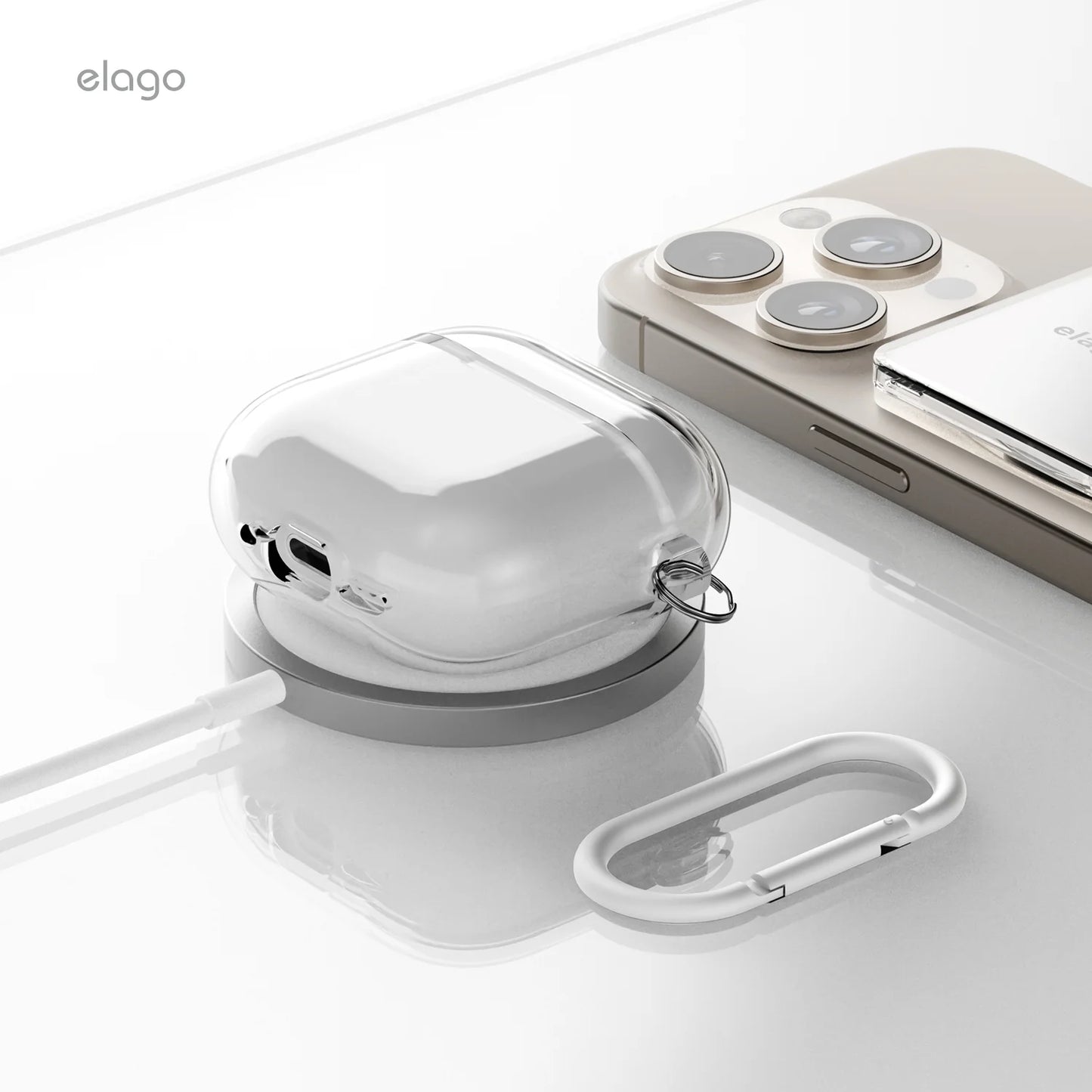 Elago Clear Hang Case pour AirPods 4 - Transparent