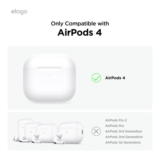 Elago Gameboy Hang Case voor AirPods 4 - Lichtgrijs