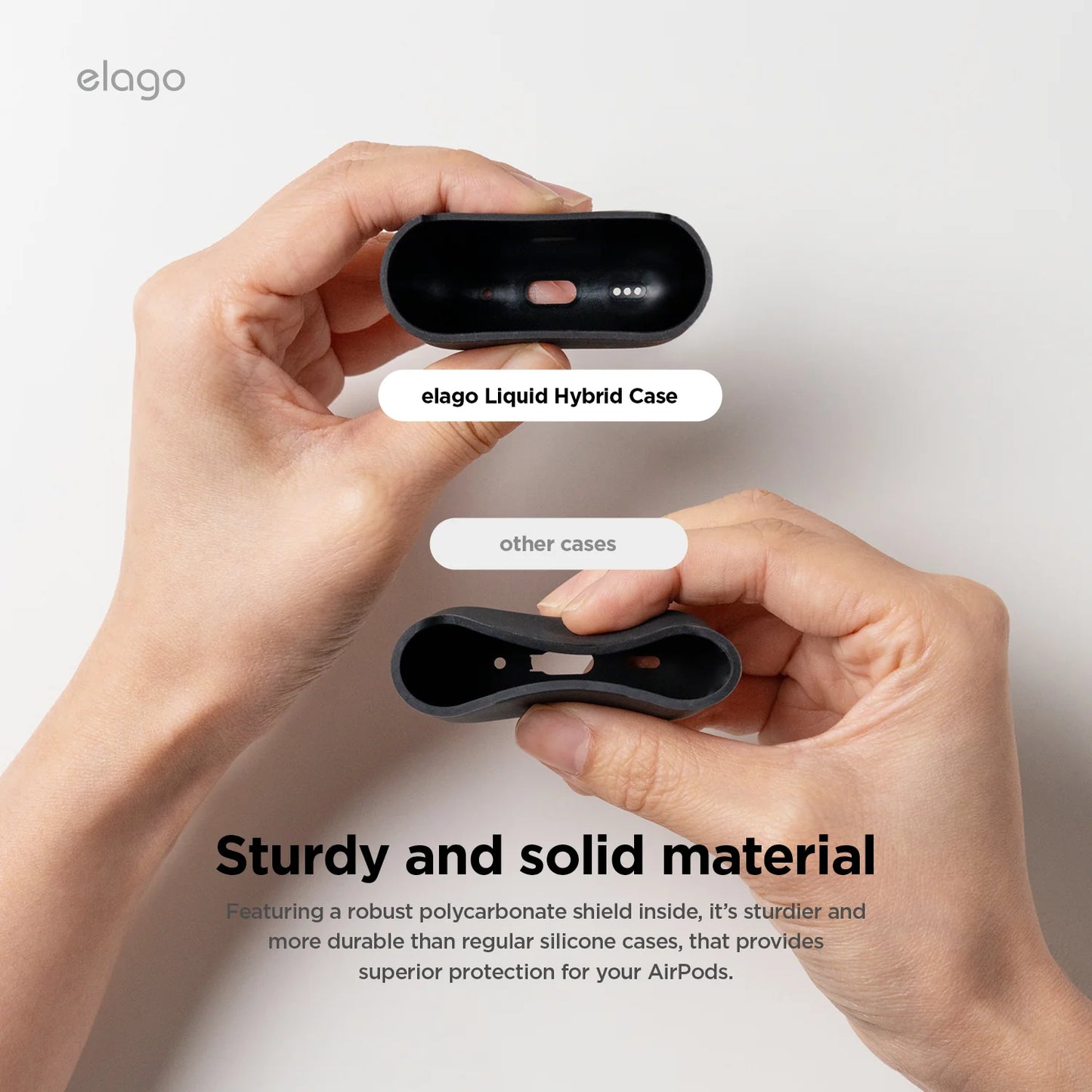 Elago Liquid Hybrid Case pour AirPods (4e gén.) - Noir