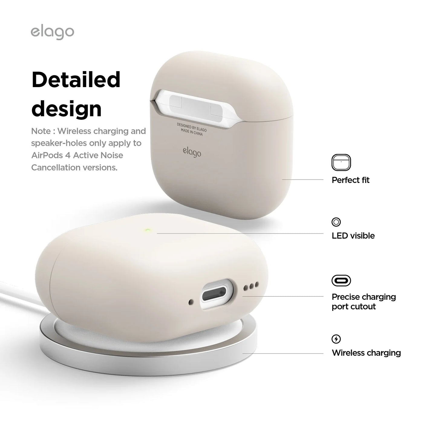 Elago Liquid Hybrid Case pour AirPods (4e gén.) - Noir