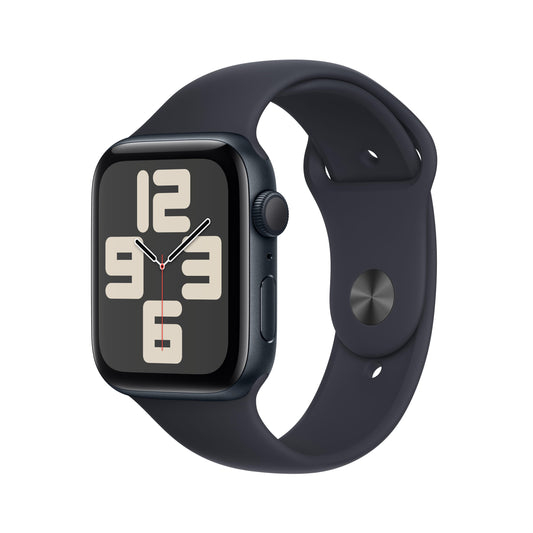 [OPEN BOX] Apple Watch SE (GPS) • 44‐mm kast van middernacht aluminium • Middernacht sportbandje - M/L