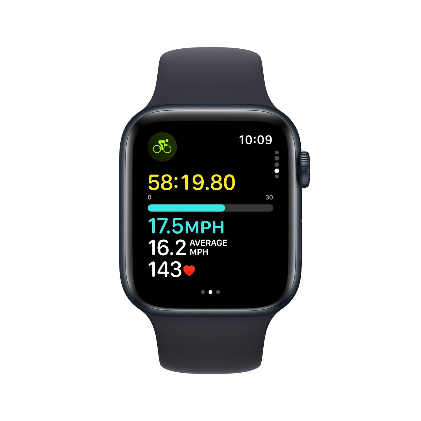 [OPEN BOX] Apple Watch SE (GPS) • 44‐mm kast van middernacht aluminium • Middernacht sportbandje - M/L