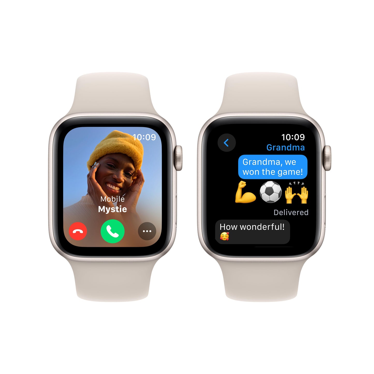 [OPEN BOX] Apple Watch SE (GPS) • 44‐mm kast van sterrenlicht aluminium • Sterrenlicht sportbandje - M/L