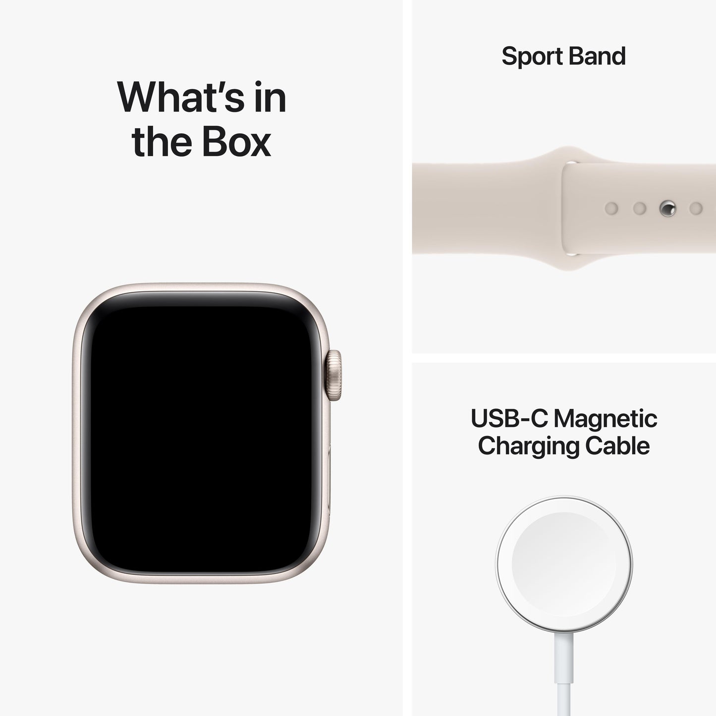 EOL Apple Watch SE (GPS) • 44‐mm kast van sterrenlicht aluminium • Sterrenlicht sportbandje - Standaardmaat