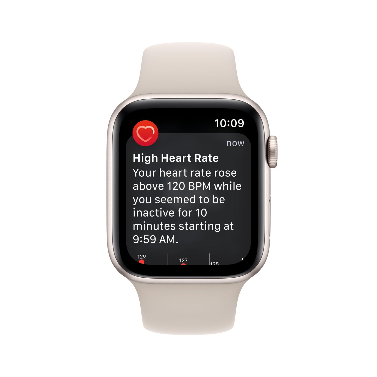 EOL Apple Watch SE (GPS + Cellular) • 44‐mm kast van sterrenlicht aluminium • Sterrenlicht sportbandje - Standaardmaat