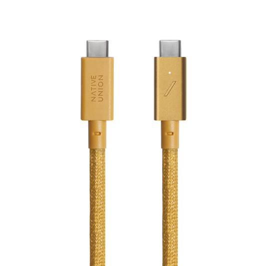 Native Union Belt Pro Câble USB-C vers USB-C - 2,4m - Jaune Moutarde - 240W