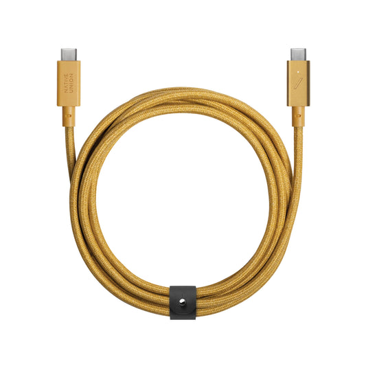 Native Union Belt Pro Câble USB-C vers USB-C - 2,4m - Jaune Moutarde - 240W