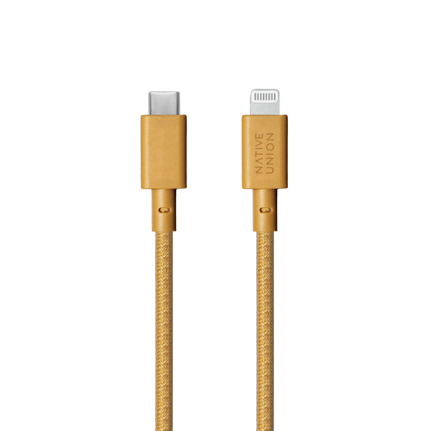 Native Union Belt XL Câble USB-C vers Lightning - 3m - Jaune Moutarde