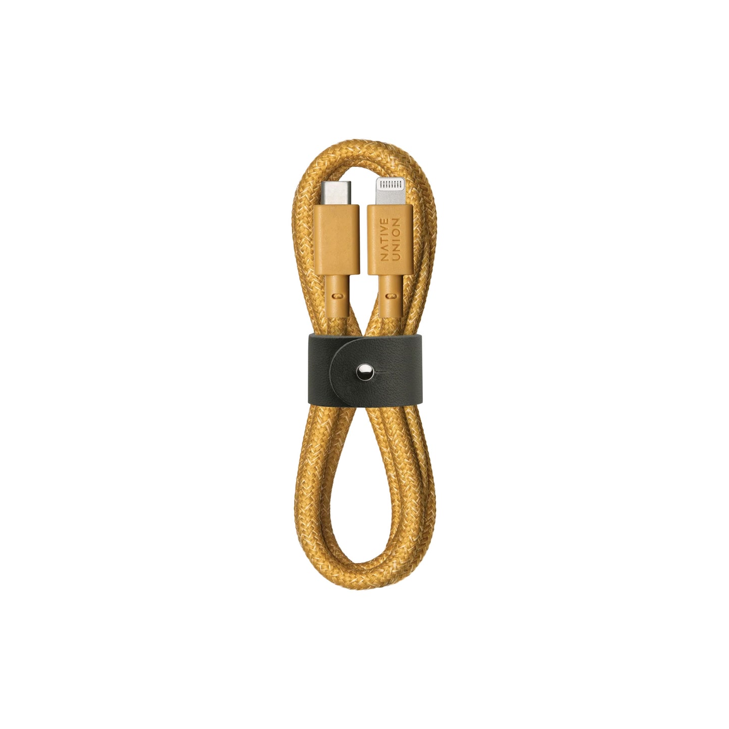 Native Union Belt Câble USB-C vers Lightning - 1,2m - Jaune Moutarde