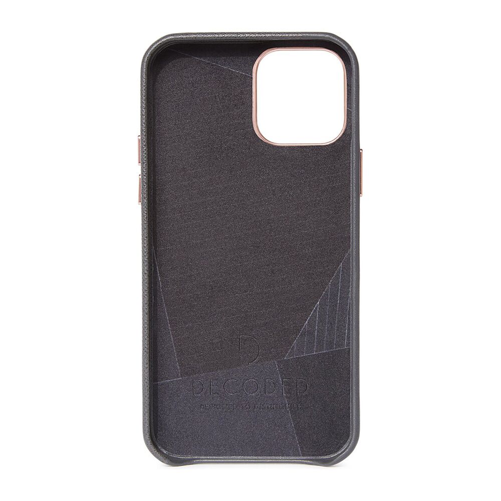 Decoded Backcover en cuir pour iPhone 12 mini - Anthracite/Rose Gold