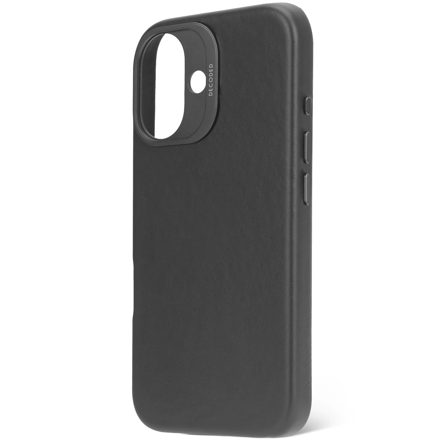 Decoded Housse en cuir pour iPhone 16 - Noir