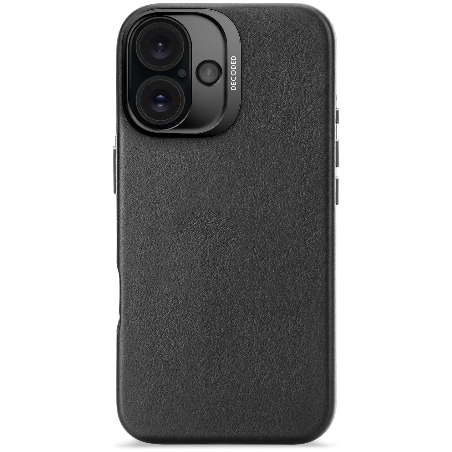 Decoded Housse en cuir pour iPhone 16 - Noir