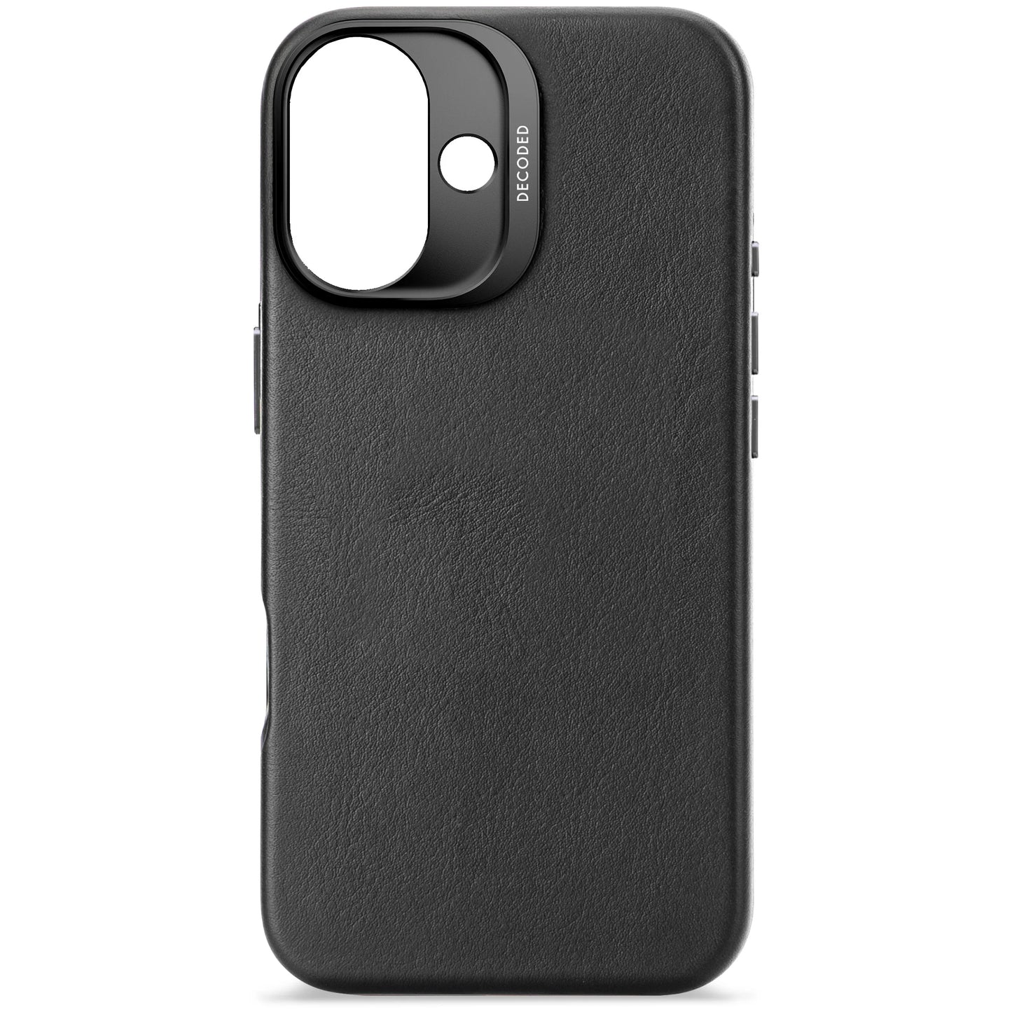 Decoded Housse en cuir pour iPhone 16 - Noir