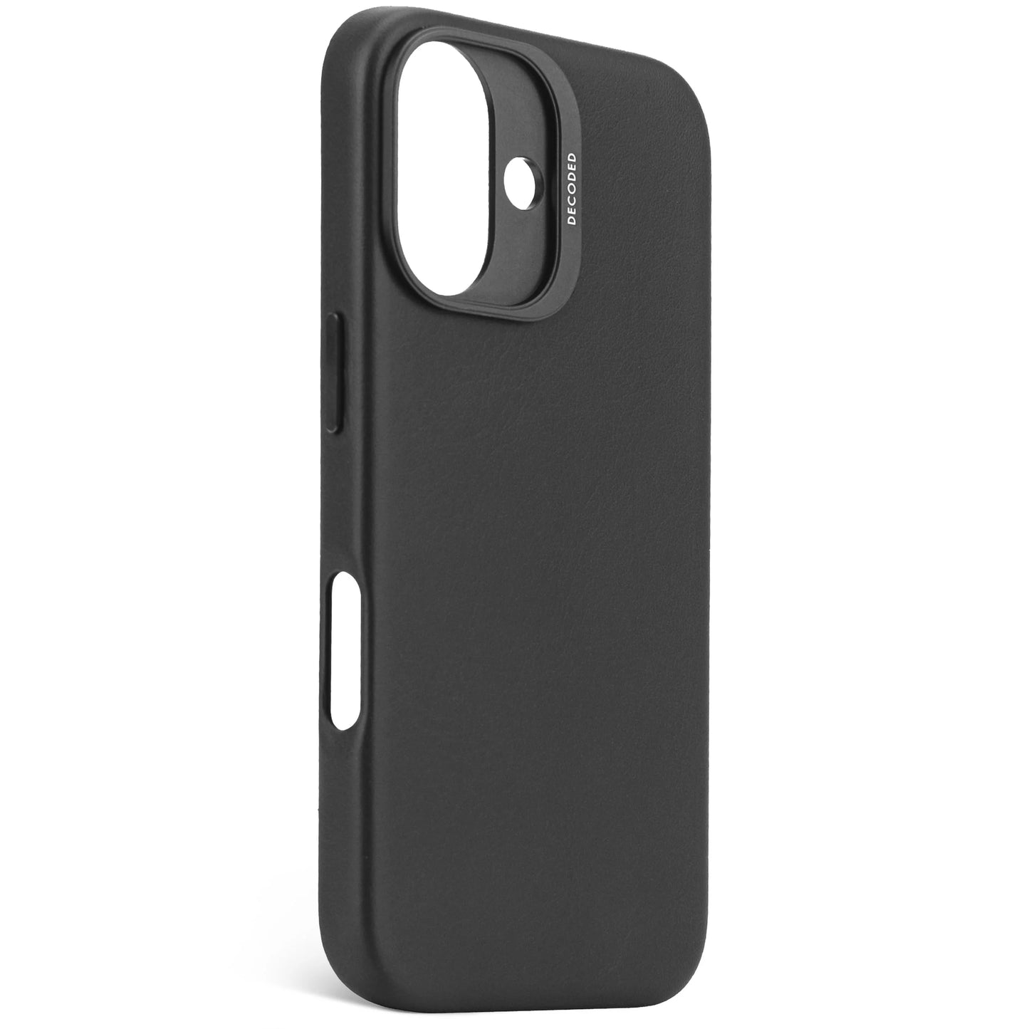 Decoded Housse en cuir pour iPhone 16 - Noir