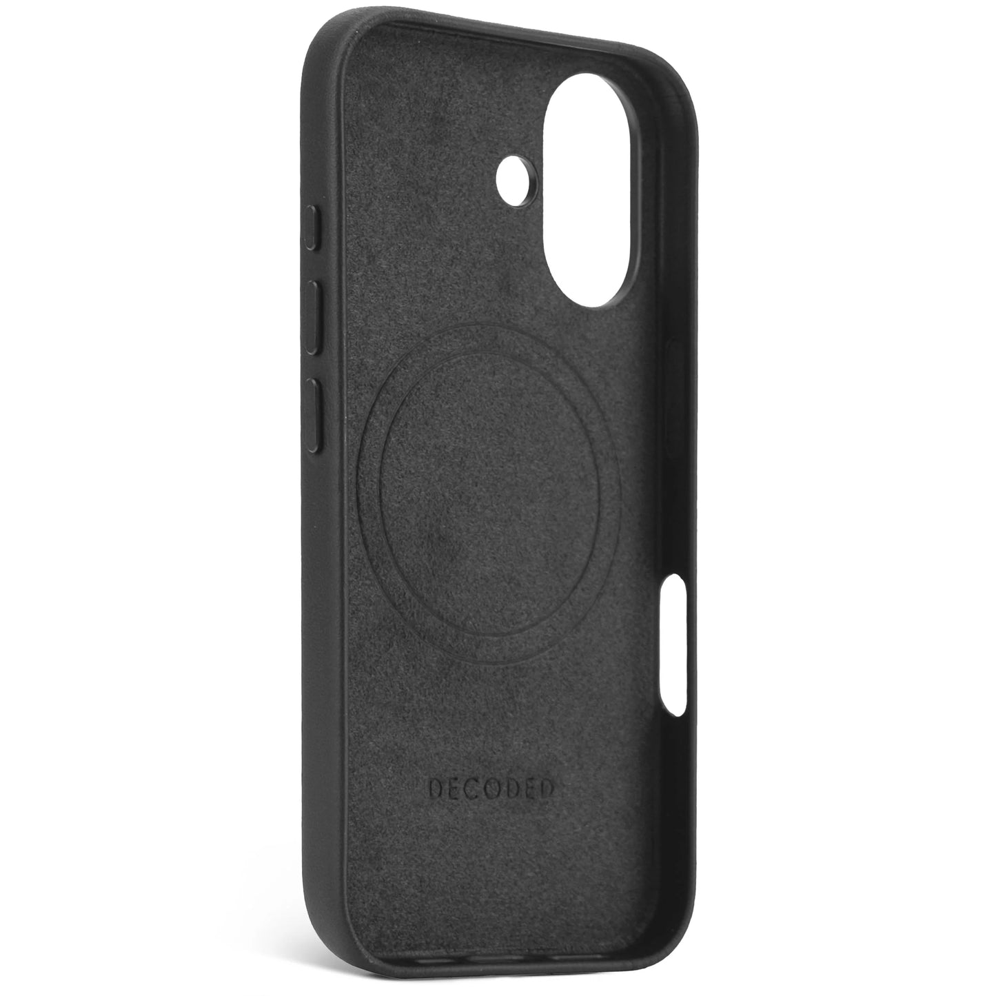 Decoded Housse en cuir pour iPhone 16 - Noir