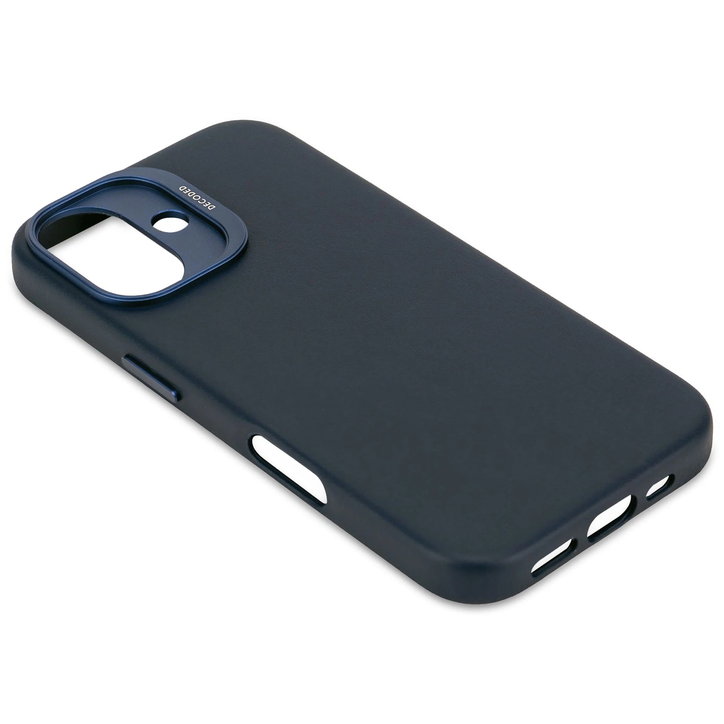 Decoded Housse en cuir pour iPhone 16 - Blue marine