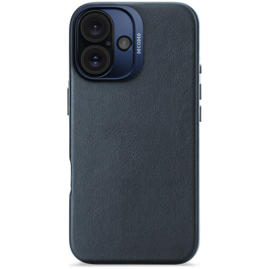 Decoded Housse en cuir pour iPhone 16 - Blue marine