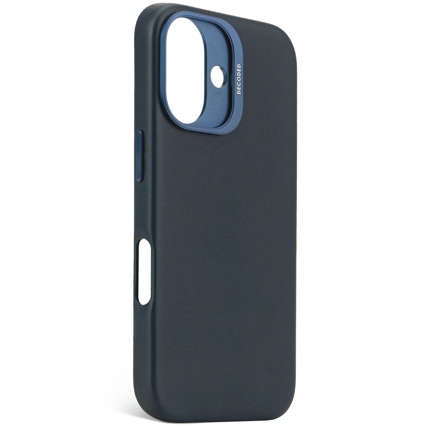 Decoded Housse en cuir pour iPhone 16 - Blue marine